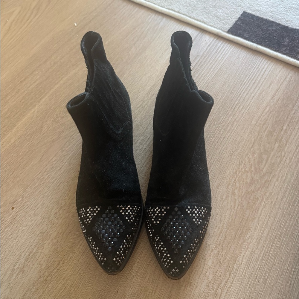 Black Studded Ankle Boots